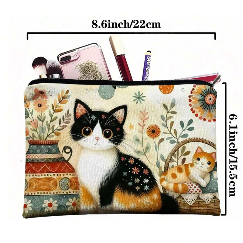 Lässige Tasche Mit Katzenmuster