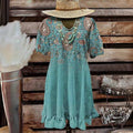 Vintage-Kleid Mit Ethno-Print