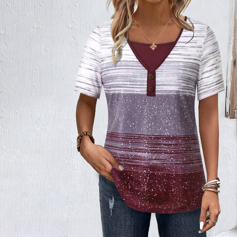 Lässige Bluse Mit Farbverlauf