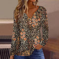 Vintage-Bluse Mit Blumendruck