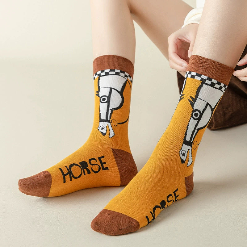 Lässige Socken Mit Tiermuster