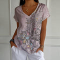 Vintage-T-Shirt Mit Blumendruck