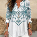 【Lange Ärmel】Vintage-Bluse Mit Blumendruck