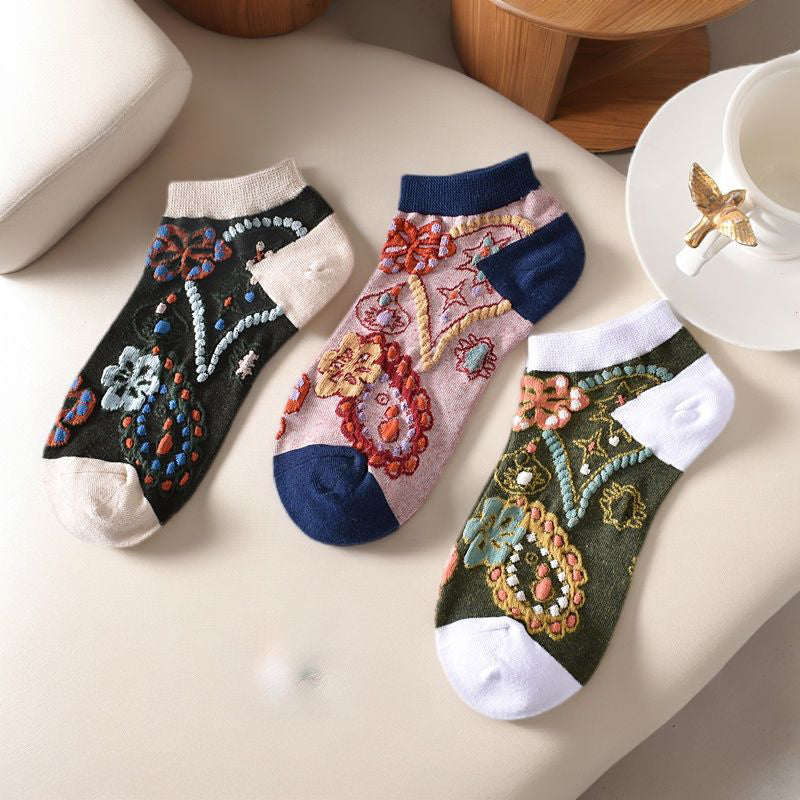 Vintage-Socken Mit Blumenmuster