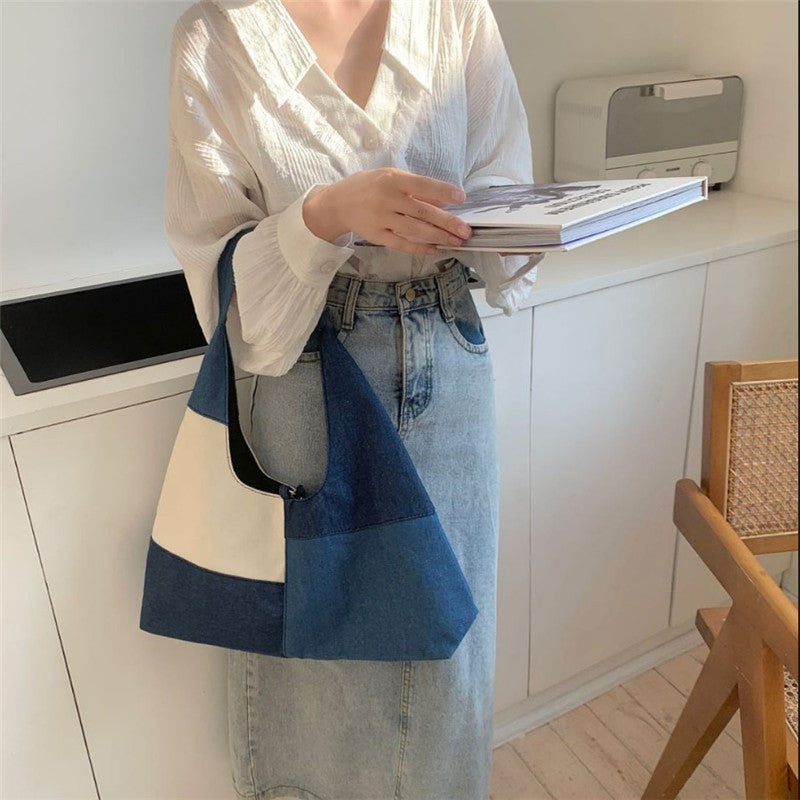 Vintage-Tasche Mit Farbblock