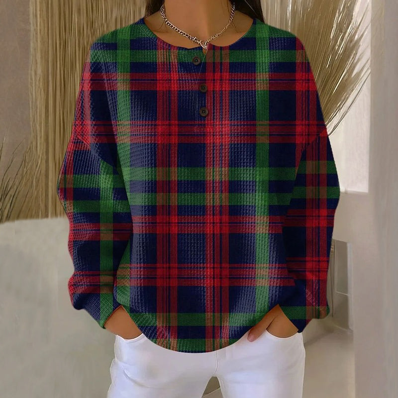 Vintage Karierte Sweatshirt
