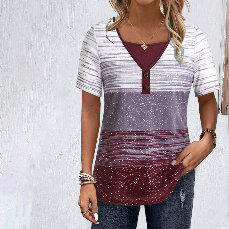 Lässige Bluse Mit Farbverlauf