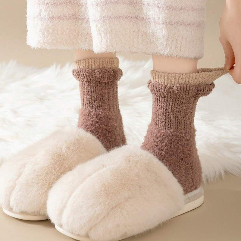 Warme Plüschsocken