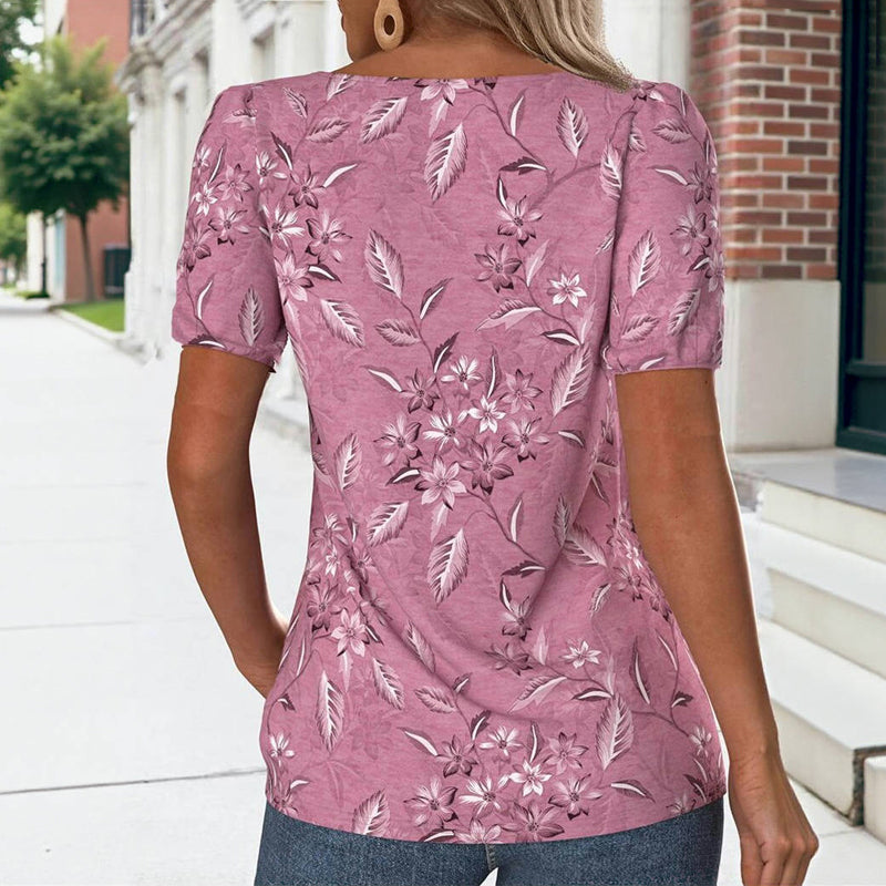 Vintage T-Shirt Mit Blumendruck