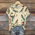 Vintage-T-Shirt Mit Blumendruck