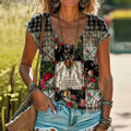 Vintage-T-Shirt Mit Blumendruck