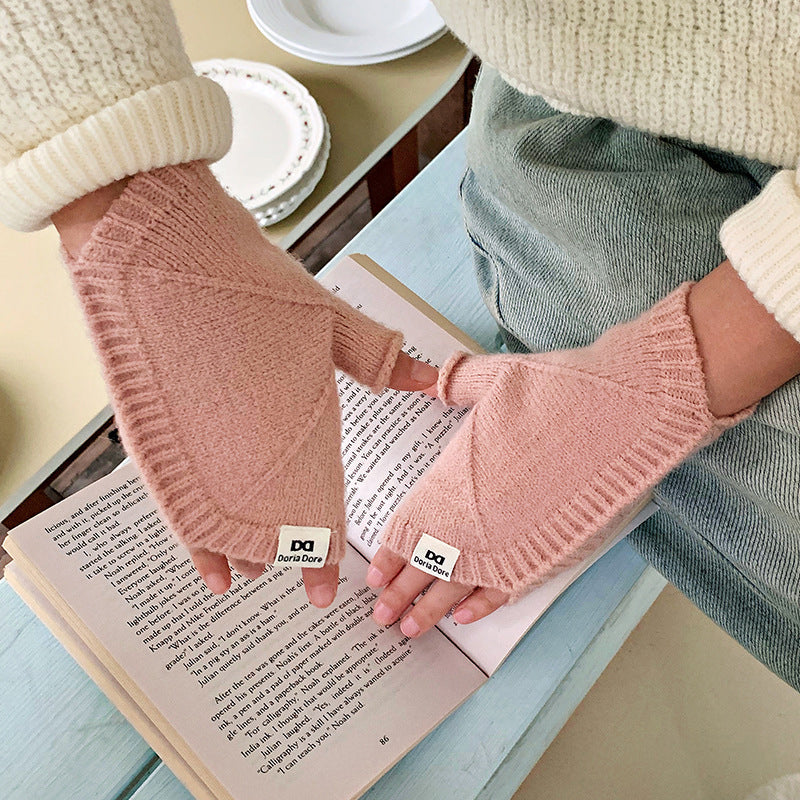 Einfarbige Warme Handschuhe