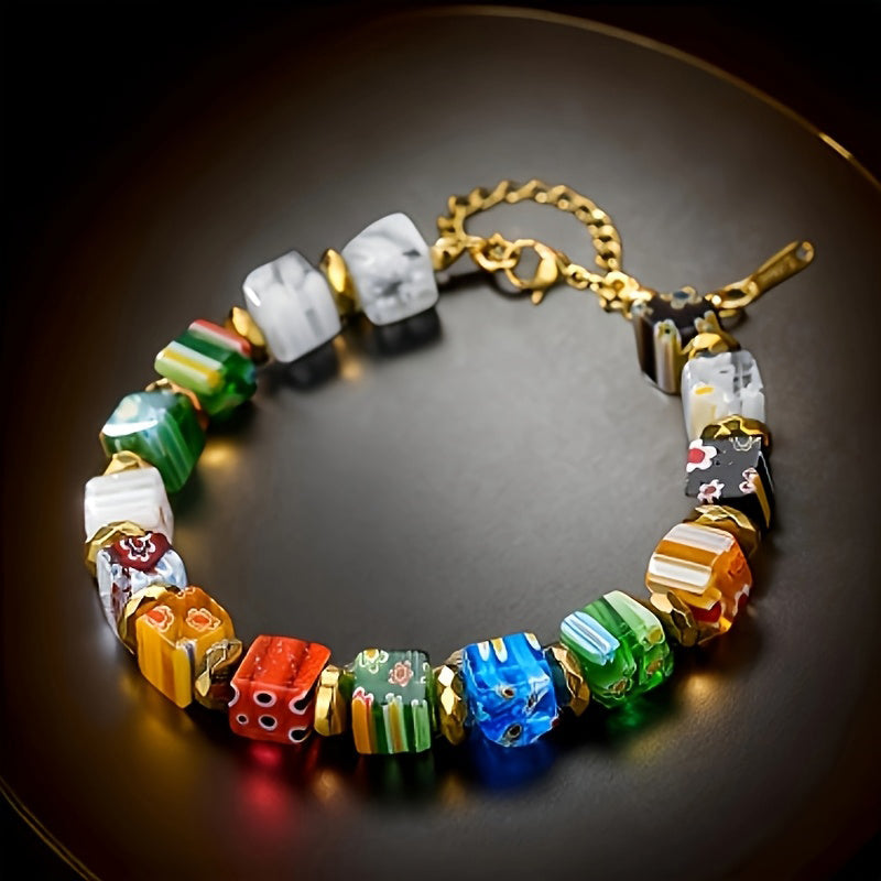 Böhmisches Buntes Perlenarmband