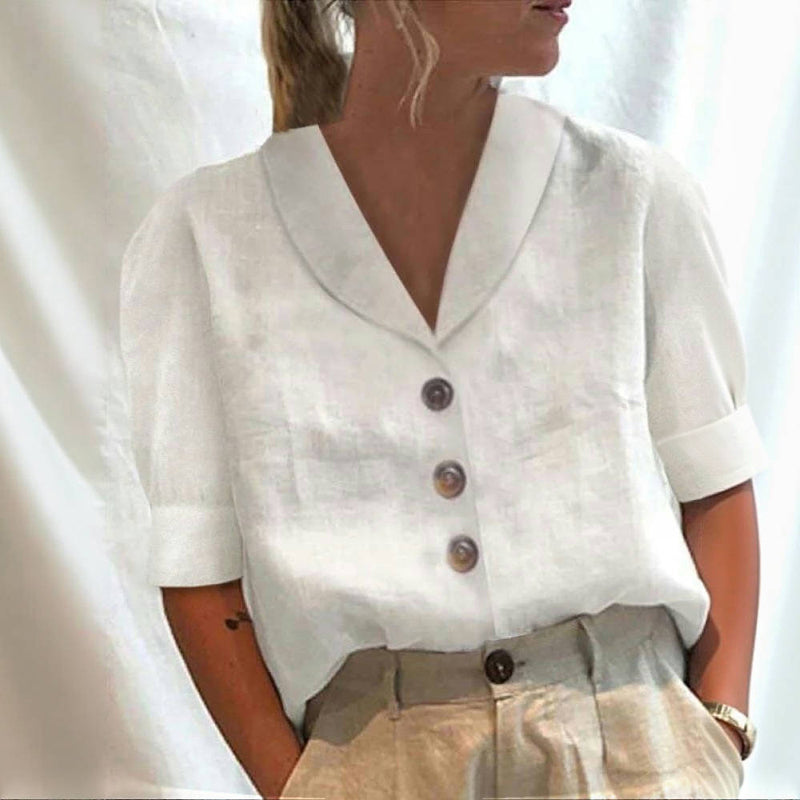 Elegante Einfarbige Bluse