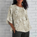Vintage Bluse Mit Blumendruck