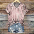 Vintage-T-Shirt Mit Blattdruck