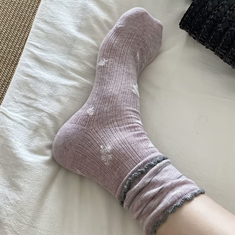 Lässige Socken Mit Blumenmuster