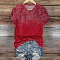 Vintage-T-Shirt Mit Ethnischem Aufdruck
