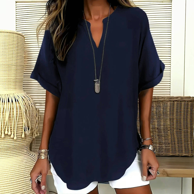 Elegante Einfarbige Bluse
