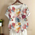 Vintage Bluse Mit Blumendruck
