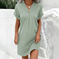 Vintage Einfarbiges Kleid