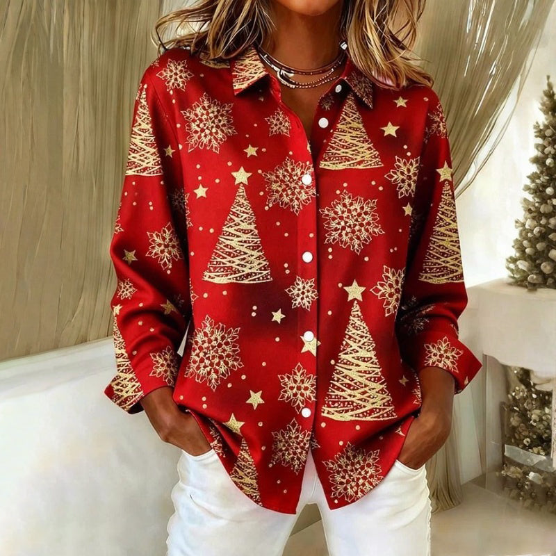 Vintage-Weihnachtsbluse