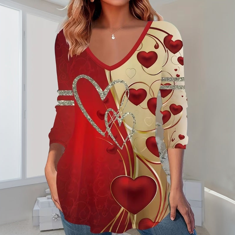 Vintage T-Shirt Mit Herzprint