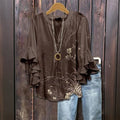 Vintage Bluse Mit Blumendruck