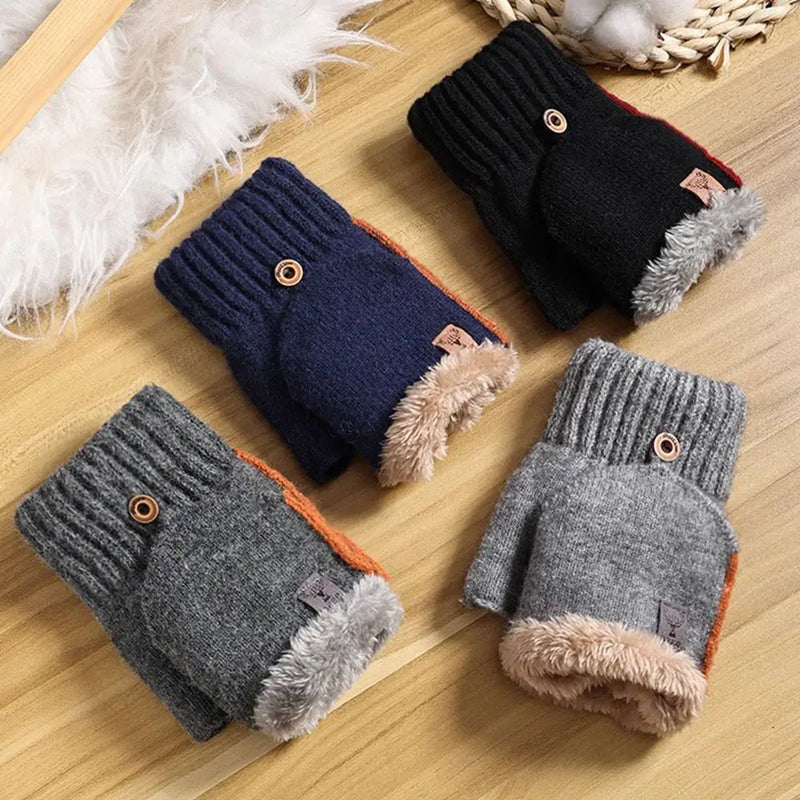 Warme Plüschhandschuhe