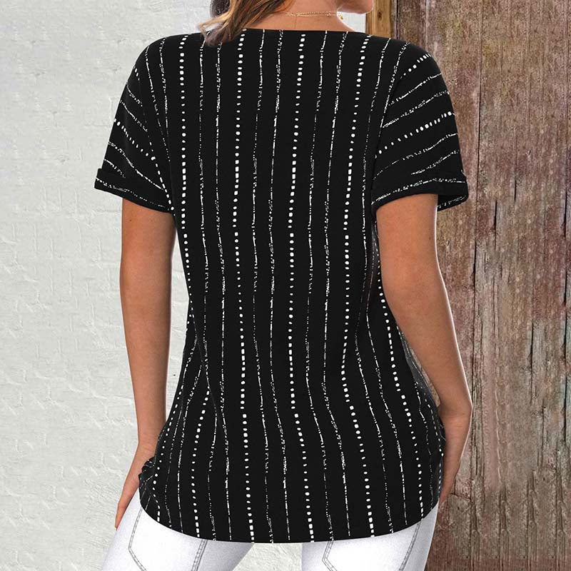 Lässiges Gestreiftes T-Shirt
