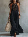 Abito Maxi Boho Elegante Senza Maniche