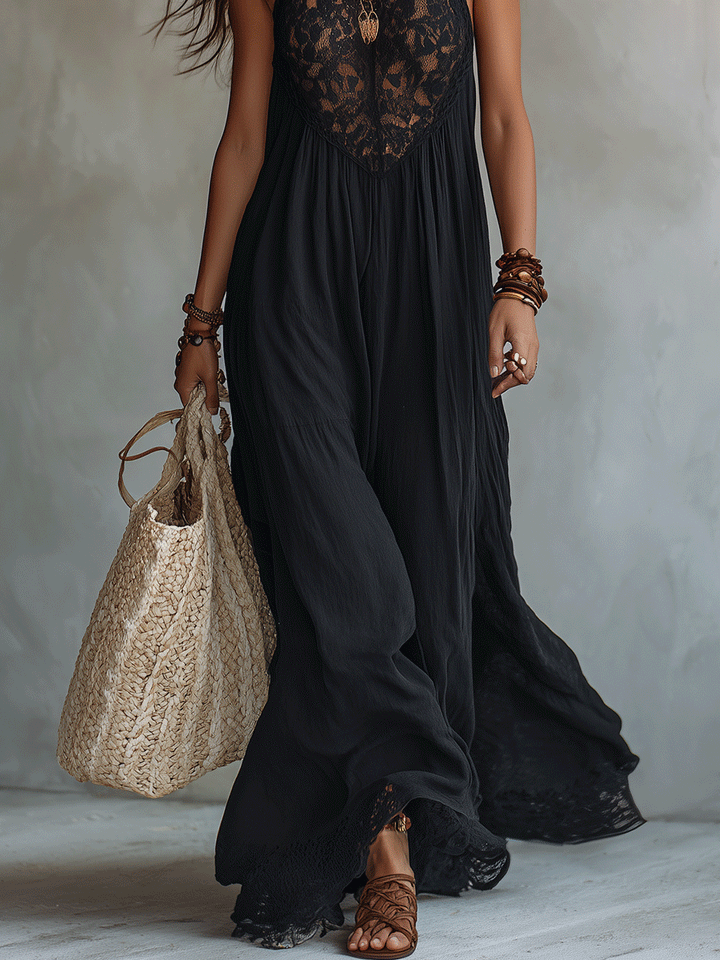 Abito Maxi Boho Elegante Senza Maniche