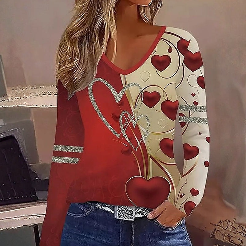 Vintage T-Shirt Mit Herzprint