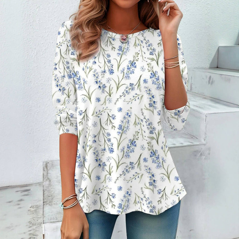 Vintage-T-Shirt Mit Blumendruck