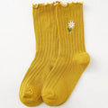 Lässige Socken Mit Blumenstickerei