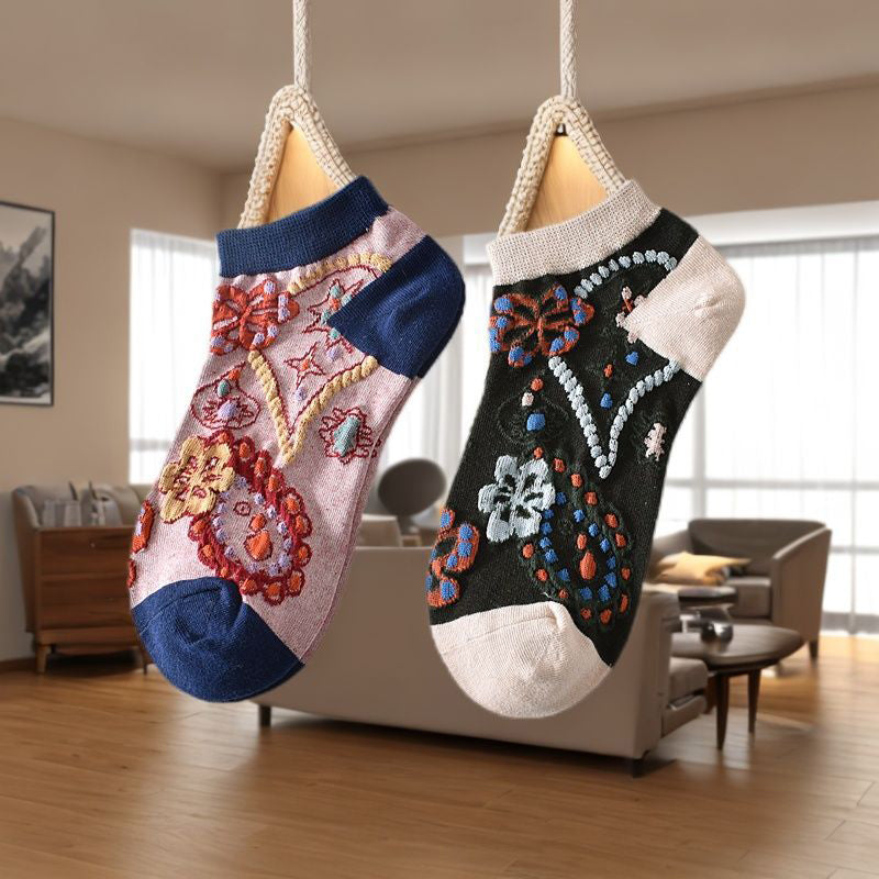 Vintage-Socken Mit Blumenmuster