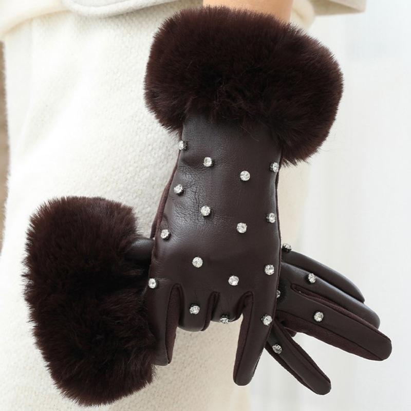Warme Plüschhandschuhe