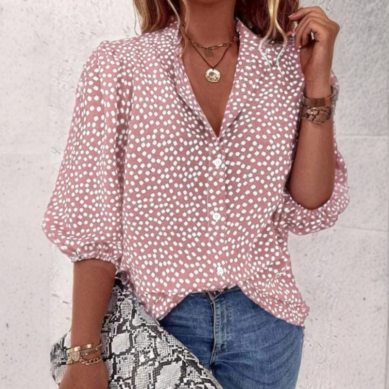 Vintage Polka Dot Bluse
