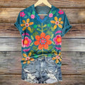 Vintage T-Shirt Mit Blumendruck