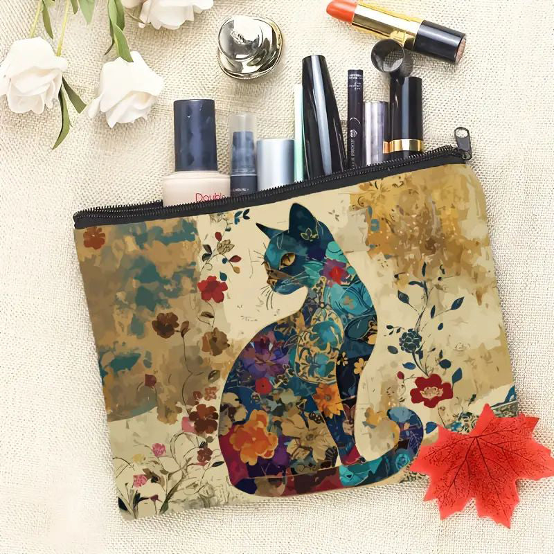 Vintage-Tasche Mit Katzenmuster