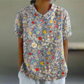 Vintage Bluse Mit Blumendruck