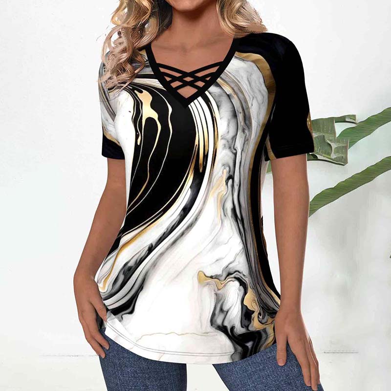 Lässige Bluse Mit Farbverlauf