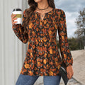 Vintage Bluse Mit Blumendruck