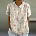 Vintage Bluse Mit Blumendruck