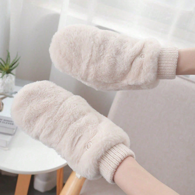Einfarbig Warme Handschuhe