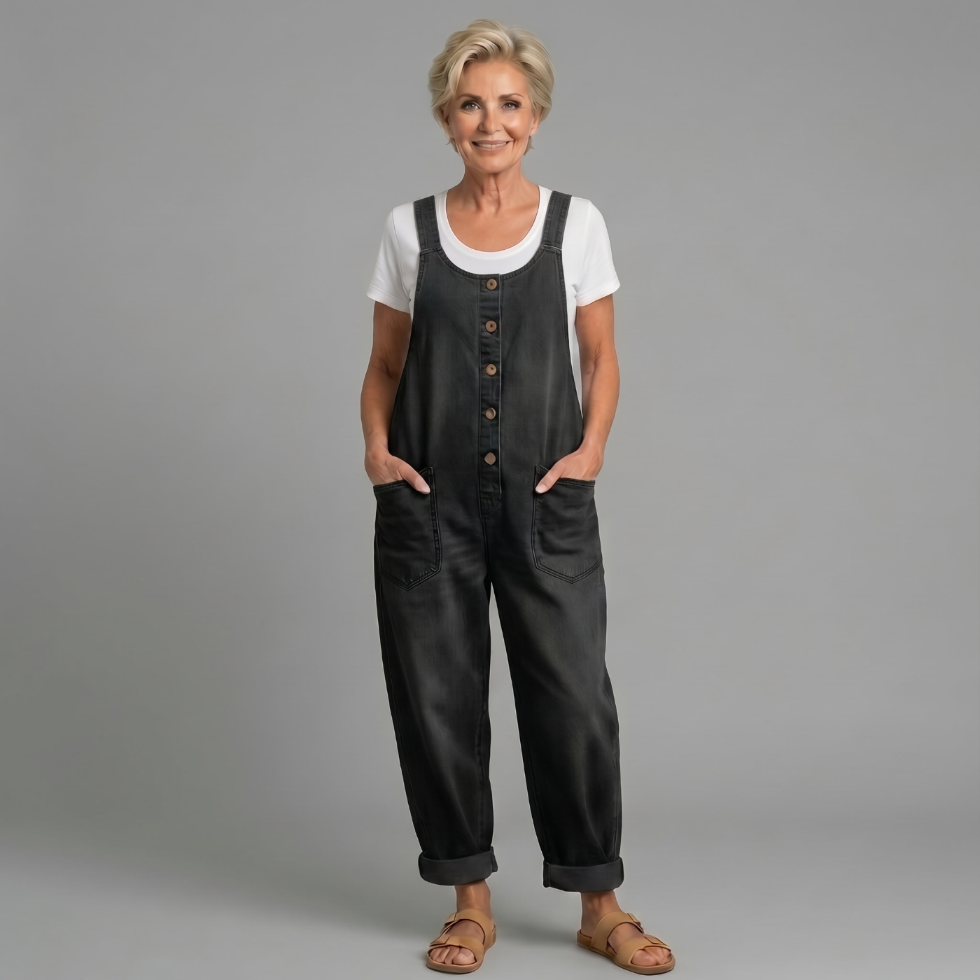Saylor | Salopette in denim vintage dal fascino senza tempo