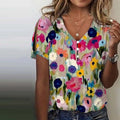 Bunte Bluse Mit Blumendruck
