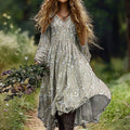 Vintage-Kleid Mit Blumendruck