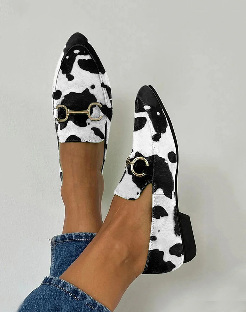 Adriana | Mocasines estampados con hebilla