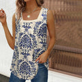 Vintage-Tanktop Mit Ethnischem Aufdruck